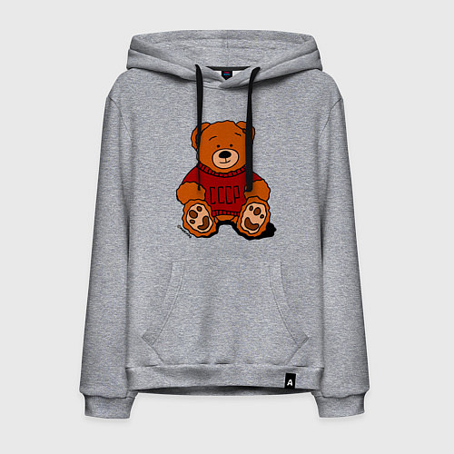 Мужская толстовка-худи Мишка из СССР / Меланж – фото 1