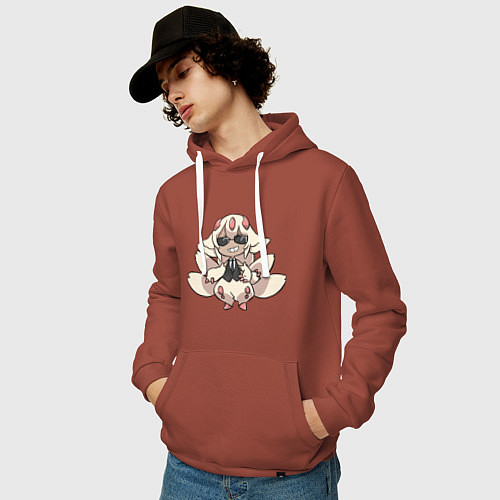 Мужская толстовка-худи Крутая Фапута / Кирпичный – фото 3