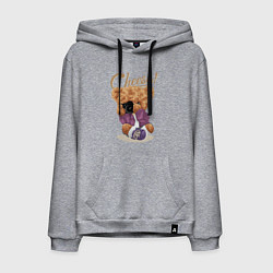 Толстовка-худи хлопковая мужская Плюшевый медвежонок фотограф, цвет: меланж