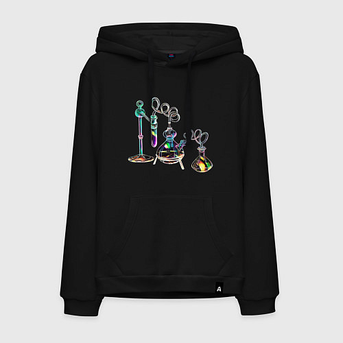 Мужская толстовка-худи Стеклянные колбочки / Черный – фото 1
