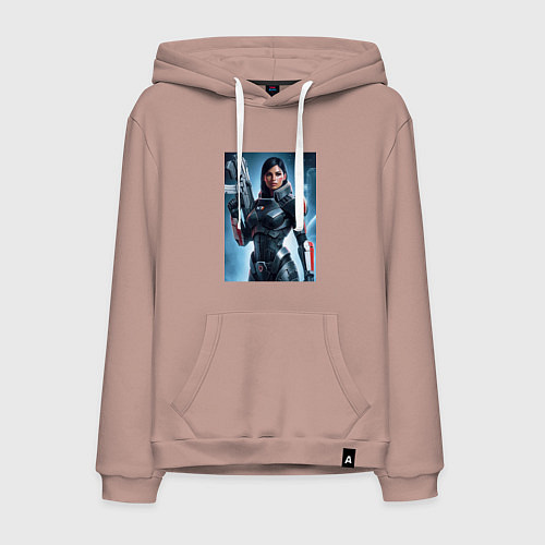 Мужская толстовка-худи Mass Effect -N7 armor / Пыльно-розовый – фото 1