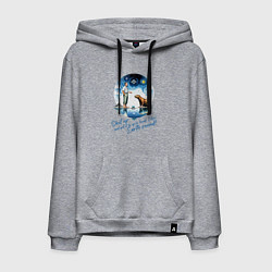 Толстовка-худи хлопковая мужская Прикол капибара и Илон Маск, цвет: меланж