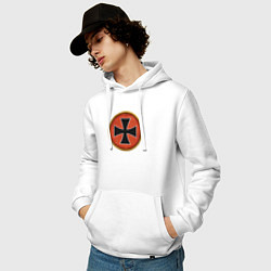 Толстовка-худи хлопковая мужская Готы Rome: Total War, цвет: белый — фото 2