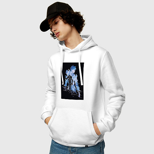 Мужская толстовка-худи Поднятие уровня в одиночку охотник Джин Ву / Белый – фото 3