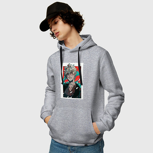 Мужская толстовка-худи Адский рай Тёбэй Адза / Меланж – фото 3