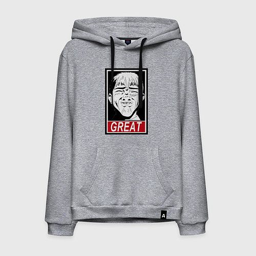 Мужская толстовка-худи Эйкити Онидзука преподаватель мем / Меланж – фото 1