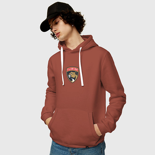 Мужская толстовка-худи Florida Panthers NHL / Кирпичный – фото 3