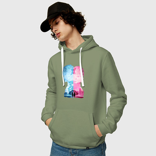 Мужская толстовка-худи Милый во Франксе Хиро / Авокадо – фото 3