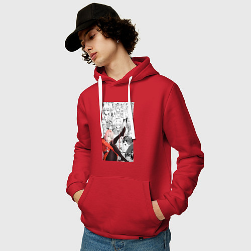 Мужская толстовка-худи Зеро Ту коллаж / Красный – фото 3