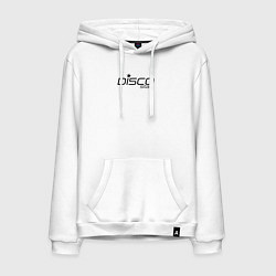 Толстовка-худи хлопковая мужская Disco star in black, цвет: белый