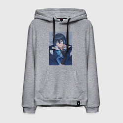 Толстовка-худи хлопковая мужская Ванитас в костюме, цвет: меланж