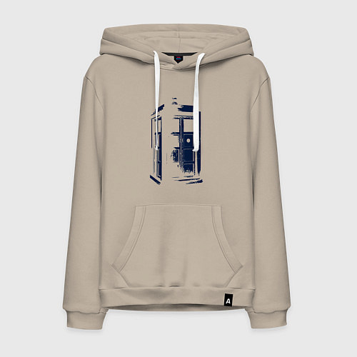 Мужская толстовка-худи Тардис будка / Миндальный – фото 1