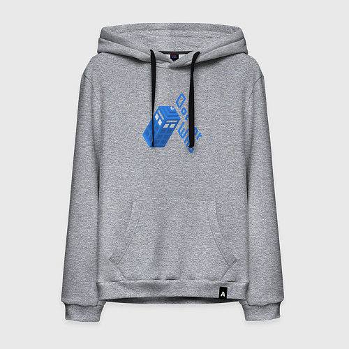 Мужская толстовка-худи Blue doctor who / Меланж – фото 1