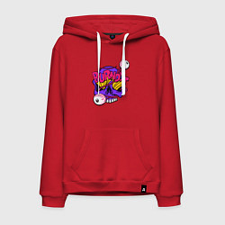 Толстовка-худи хлопковая мужская Burnout, цвет: красный