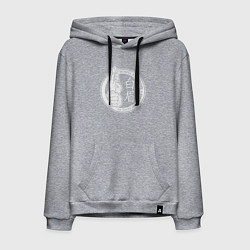 Толстовка-худи хлопковая мужская Международная федерация - тхэквондо, цвет: меланж