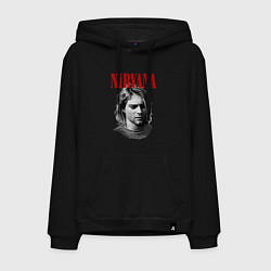 Толстовка-худи хлопковая мужская Nirvana kurt donald cobain, цвет: черный