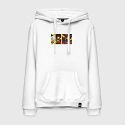 Толстовка-худи хлопковая мужская Ultrakill meme, цвет: белый