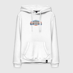 Толстовка-худи хлопковая мужская Welcome to LA, цвет: белый