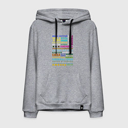 Толстовка-худи хлопковая мужская Depeche Mode - Живи мечтой, цвет: меланж