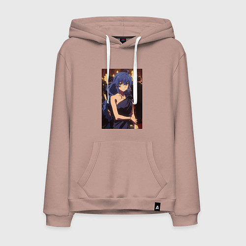 Мужская толстовка-худи Реинкарнация безработного Рокси Мигурдия в платье / Пыльно-розовый – фото 1