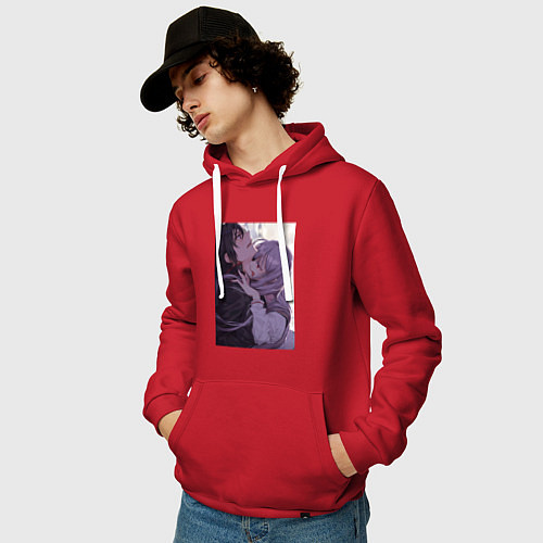 Мужская толстовка-худи Последний Серафим Шиноа Хираги вампир / Красный – фото 3