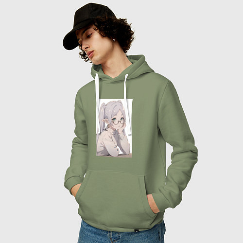 Мужская толстовка-худи Провожающая в последний путь Фрирен / Авокадо – фото 3