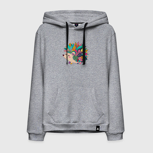 Мужская толстовка-худи Декоративный ежик / Меланж – фото 1