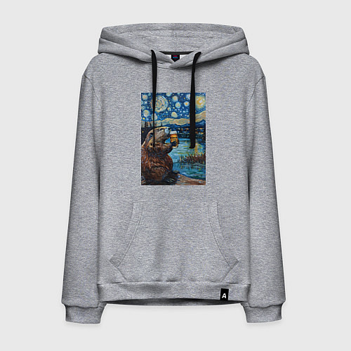 Мужская толстовка-худи Бобр курва польский / Меланж – фото 1