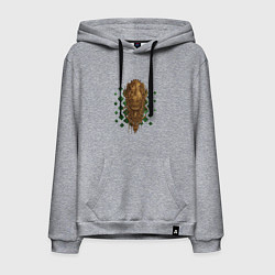 Толстовка-худи хлопковая мужская Золотой ксеноморф, цвет: меланж