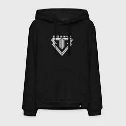 Толстовка-худи хлопковая мужская Big bang logo, цвет: черный