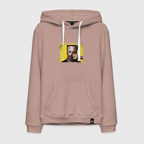 Мужская толстовка-худи Bob Odenkirk Nobody / Пыльно-розовый – фото 1