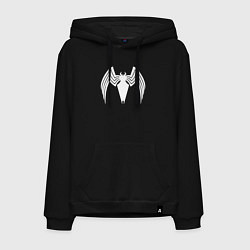 Толстовка-худи хлопковая мужская Venom spider logo, цвет: черный