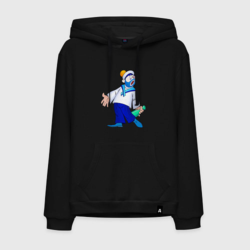 Мужская толстовка-худи Морячок / Черный – фото 1