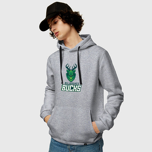 Мужская толстовка-худи Milwaukee Bucks NBA / Меланж – фото 3