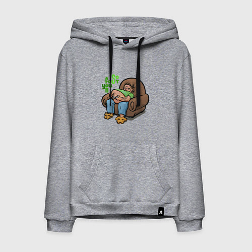 Мужская толстовка-худи Слишком быстрый для тебя / Меланж – фото 1