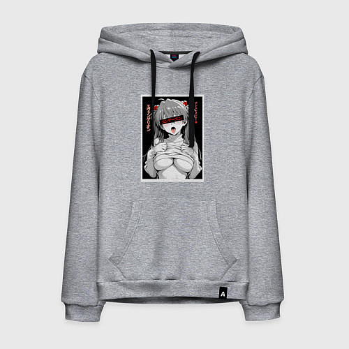 Мужская толстовка-худи Sexy Asuka Langley - Evangelion / Меланж – фото 1