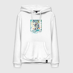 Толстовка-худи хлопковая мужская Светлячок, цвет: белый