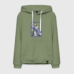 Толстовка-худи хлопковая мужская Xiangli Yao Matter Weaver, цвет: авокадо