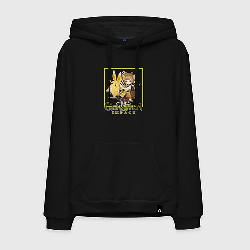 Мужская толстовка-худи Яо Яо / Черный – фото 1