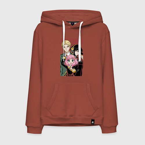 Мужская толстовка-худи Семья шпиона аниме / Кирпичный – фото 1