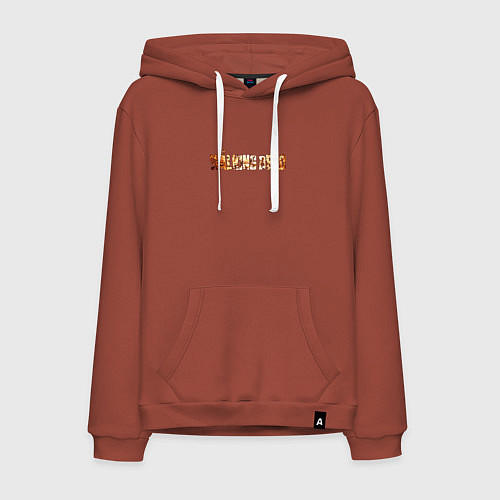 Мужская толстовка-худи The walking dead zombie / Кирпичный – фото 1