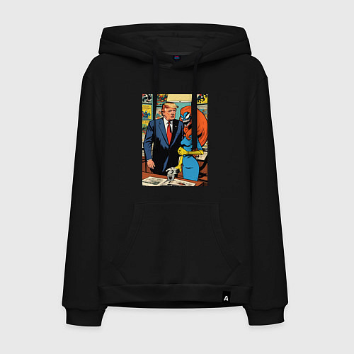 Мужская толстовка-худи Девушка симбиот - медовая ловушка для Дональда Тра / Черный – фото 1