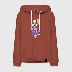 Толстовка-худи хлопковая мужская Lola Bunny, цвет: кирпичный