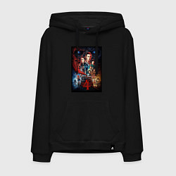 Толстовка-худи хлопковая мужская Stranger Things 4, цвет: черный
