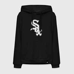 Толстовка-худи хлопковая мужская Chicago white sox - baseball, цвет: черный