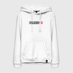Толстовка-худи хлопковая мужская Civilization VII, цвет: белый
