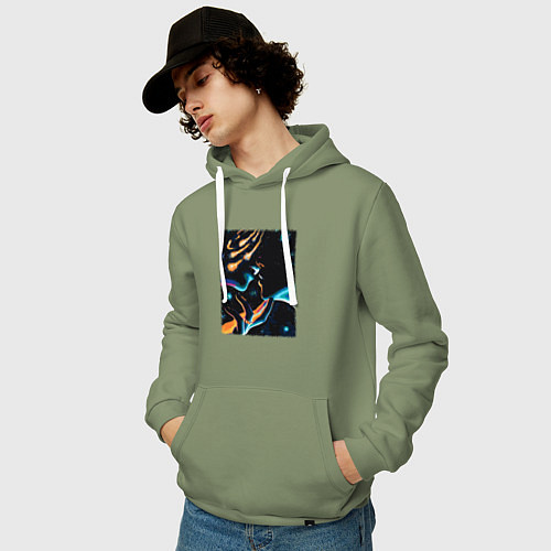 Мужская толстовка-худи Ты моя вселенная / Авокадо – фото 3