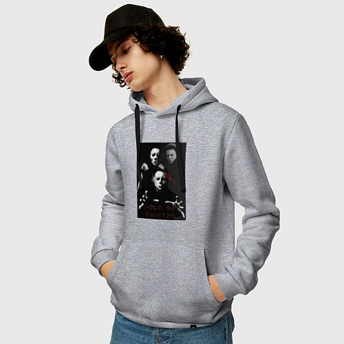 Мужская толстовка-худи Hold me tighter / Меланж – фото 3