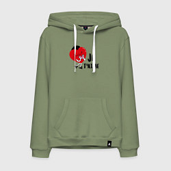 Толстовка-худи хлопковая мужская Je taime, цвет: авокадо