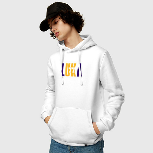 Мужская толстовка-худи Lakers Luka / Белый – фото 3